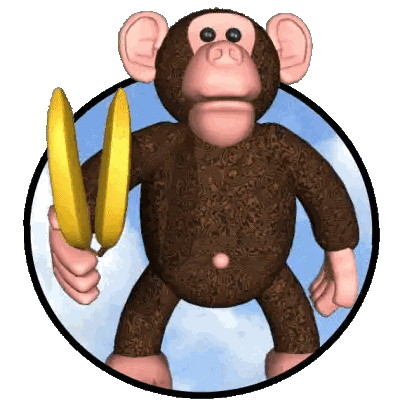 Monkey Holding Two Bananas