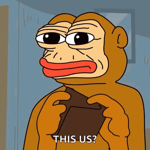 Monkey Holding Wallet Saying This Us
