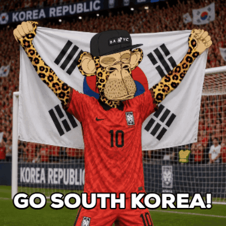Monkey in Korea Republic Jersey Holding Korean Flag