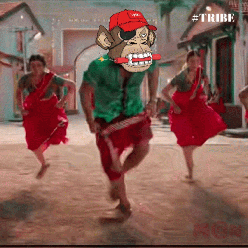 Monkey In Red Hat Saying Tribe GIF