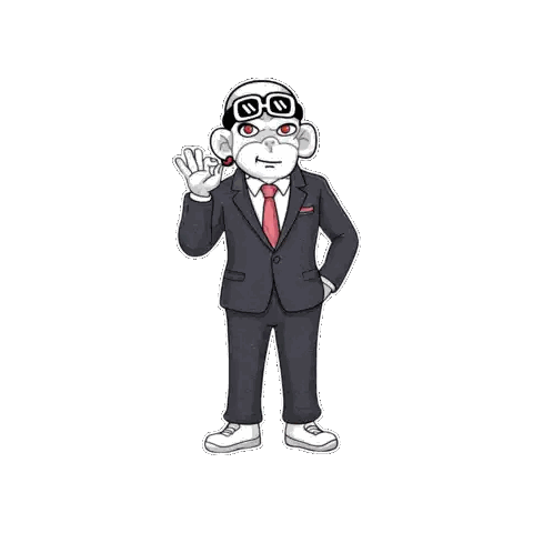 Monkey in Suit and Tie Giving Ok Sign
