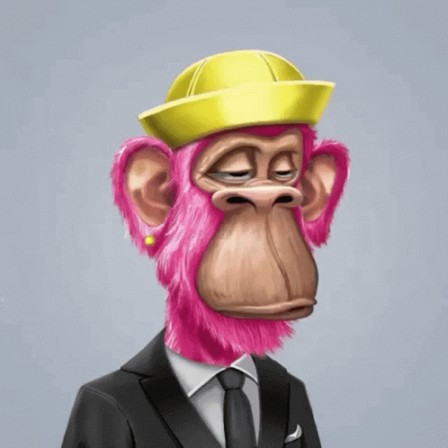 Monkey In Suit And Yellow Hat GIF