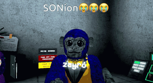 Monkey In Video Game Named Sonion GIF