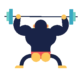 Monkey Lifting Barbell