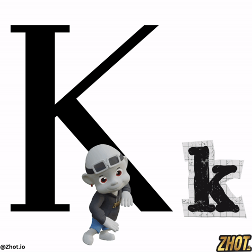 Monkey Next to Letter K