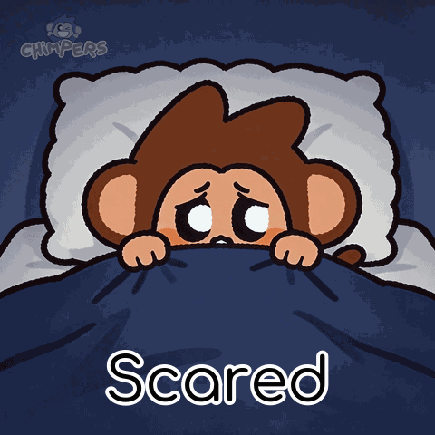 Monkey Peeking Under Blanket Scared