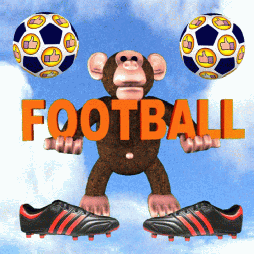 Monkey Player Football Time GIF