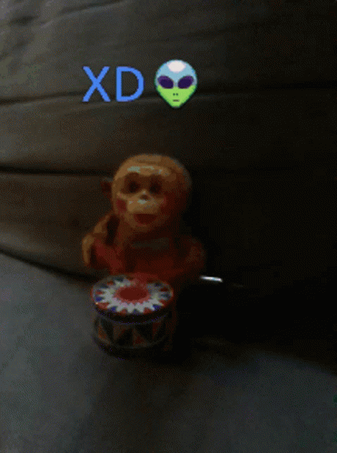 Monkey Playing Drum XD GIF