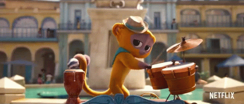 Monkey Playing Drums Netflix Logo