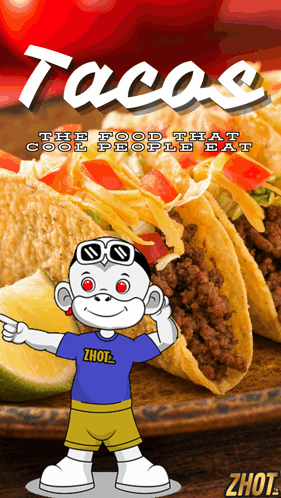 Monkey Pointing at Tacos