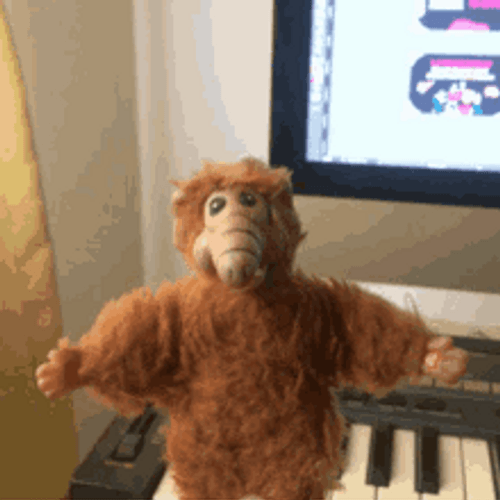 Monkey Puppet Dancing Shaking GIF