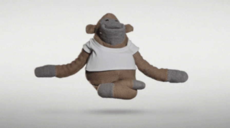 Monkey Puppet Floating In The Air GIF