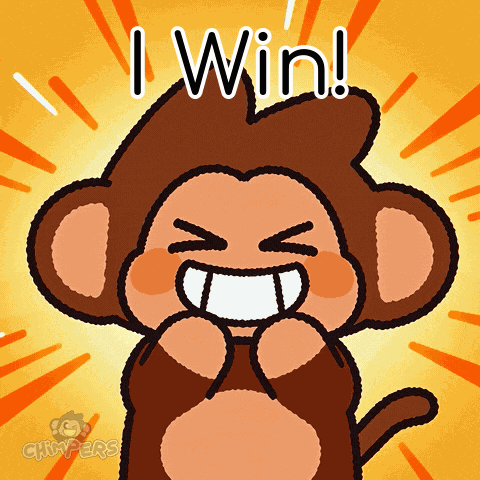 Monkey Saying I Win GIF