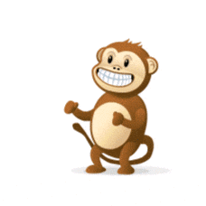 Monkey Smiling While Dancing Left Right Tummy GIF