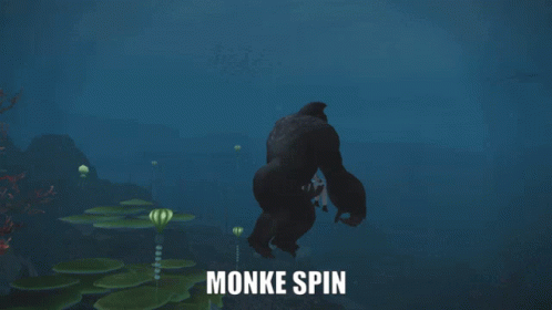 Monkey Spinning Man Game GIF