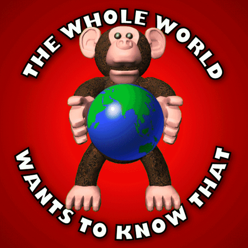 Monkey Spinning Whole World GIF