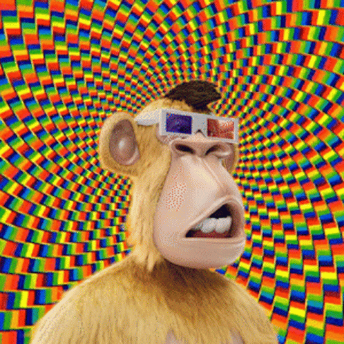 Monkey Wearing 3d Glasses Perfect Loop GIF