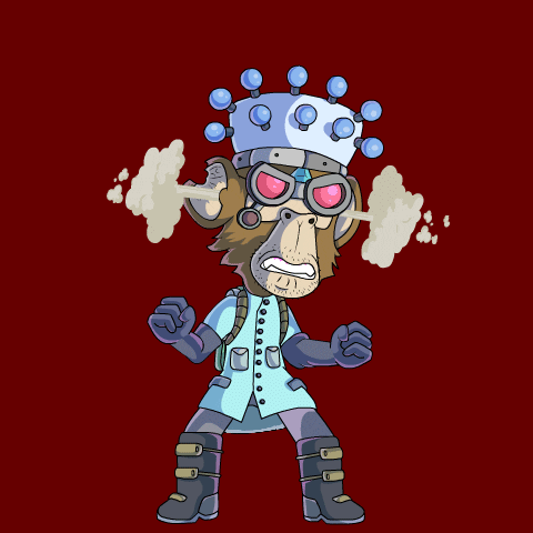 Monkey Wearing Crown and Goggles