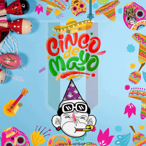Monkey Wearing Party Hat Cinco De Mayo Poster