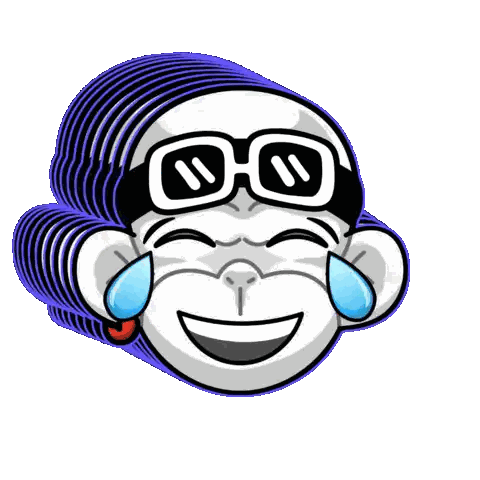 Monkey Wearing Sunglasses and Crying