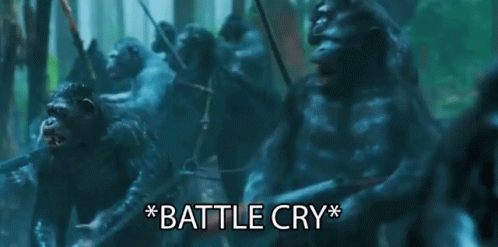 Monkey With Battle Cry