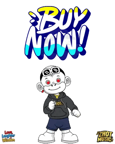 Monkey with Buy Now Text