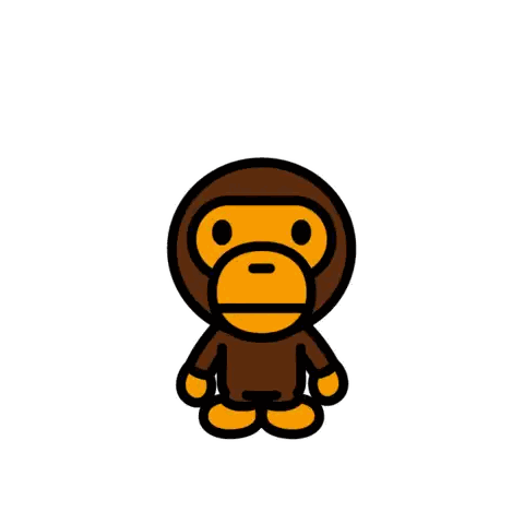 Monkey With Bye Bye Below