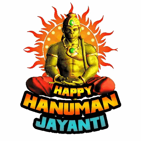 Monkey With Happy Hanuman Jayanti