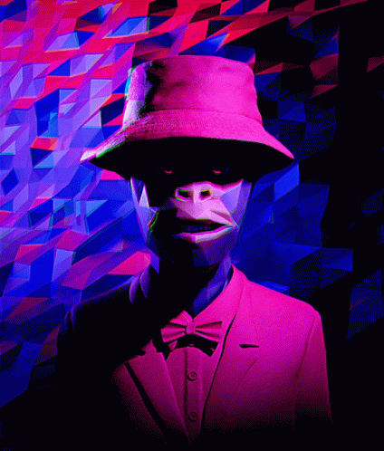 Monkey With Hat and Bow Tie