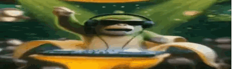 Monkey With Headphones and Sunglasses