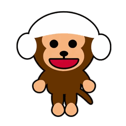 Monkey With Headphones and Towel