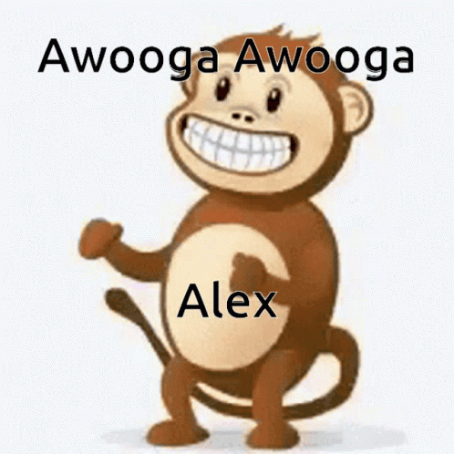 Monkey With Name Alex on Belly