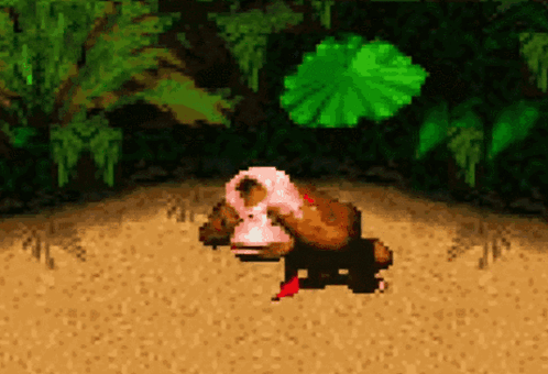 Monkey With Pink Mask Walking