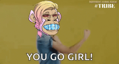 Monkey with You Go Girl Text