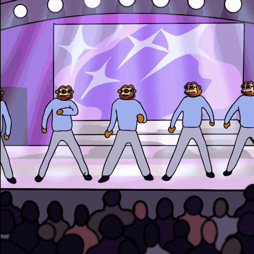 Monkeys Dancing On Stage GIF