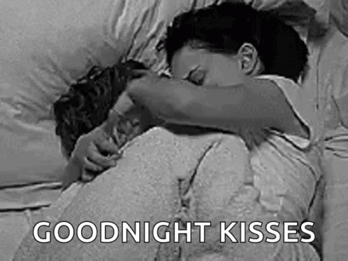 Monochromatic Romantic Good Night Kisses My Love GIF