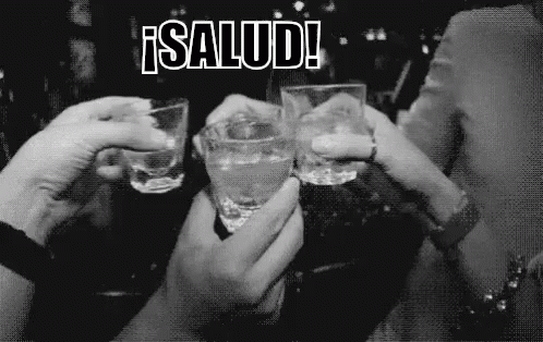 Monochromatic Tequila Shots Salud GIF