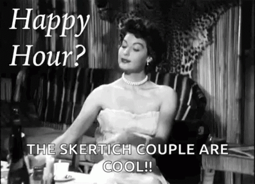 Monochrome Woman Happy Hour Skertich Couple Are Cool GIF