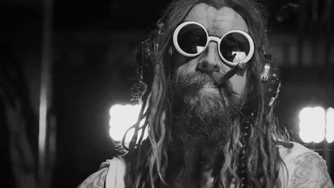 Monochromoatic Finger Snap Rob Zombie GIF