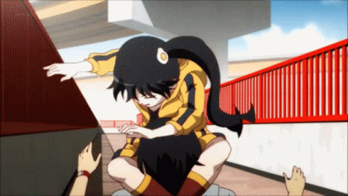 Monogatari Karen Araragi Fighting GIF