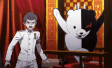 Monokuma Dancing On The Throne GIF