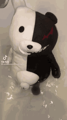Monokuma Drowning In The Bath GIF