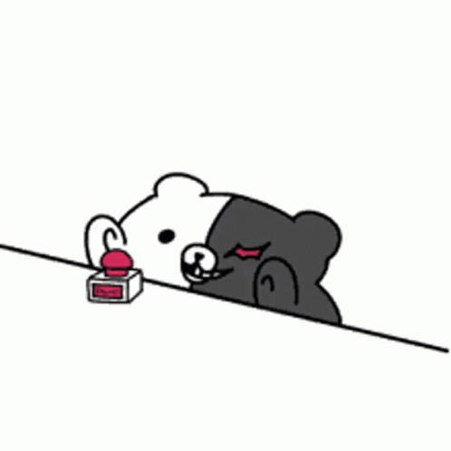 Monokuma Execution Button GIF