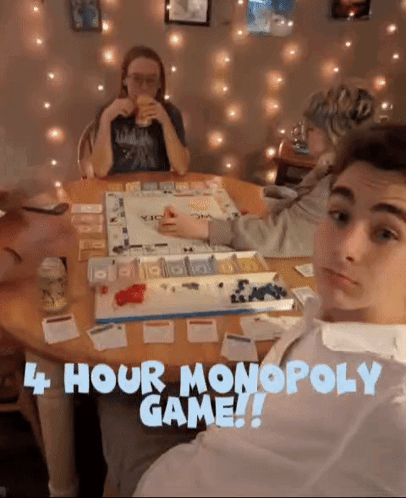 Monopoly Money Around Board On Table GIF