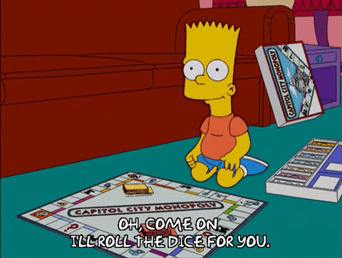 Monopoly Money Beside Bart The Simpsons GIF