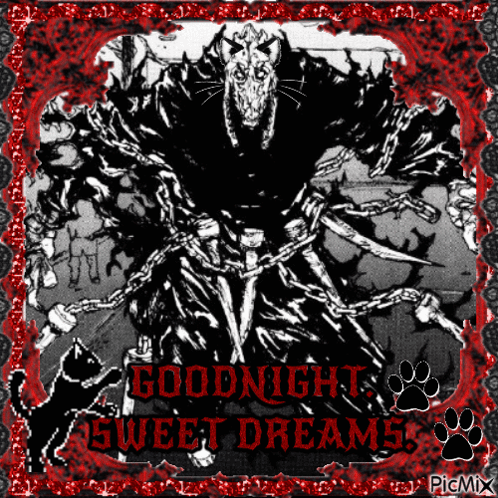 Monster Chained to Wall Goodnight Sweet Dreams