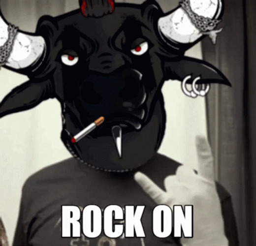 Monster Cigarette Rock On GIF