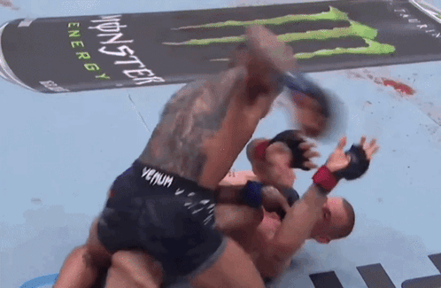 Monster Energy Can In Background Of Fight GIF
