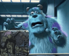 Monster from Monsters Inc Next to Box