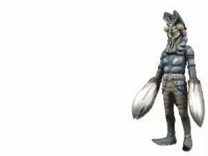 Monster Holding Large Claw With Letter T GIF